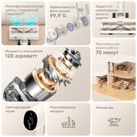 Пылесос Dreame Cordless Vacuum Cleaner R10s VZV22A (евровилка, белый) - Превью изображения №5 — Интернет-магазин ПроЗаказ