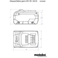 Аккумулятор Metabo 625549000 (18В/10 Ah) - Превью изображения №2 — Интернет-магазин ПроЗаказ