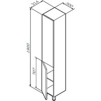  AM.PM Шкаф-пенал Gem M90CSL0306HF - Превью изображения №8 — Интернет-магазин ПроЗаказ