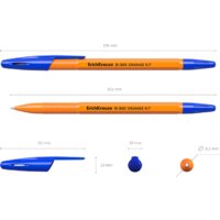 Набор шариковых ручек Erich Krause R-301 Orange Stick синий 22189 (4 шт) - Превью изображения №4 — Интернет-магазин ПроЗаказ