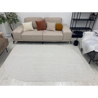 Ковер для жилой комнаты Radjab Carpet Сканди Сизаль Прямоугольник 10980A 13055RK (1.6x2.3, Cream/Cream) - Превью изображения №3 — Интернет-магазин ПроЗаказ