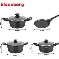 Набор кастрюль Klausberg KB-7962 - Превью изображения №5 — Интернет-магазин ПроЗаказ