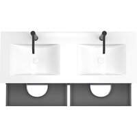  ЗОВ Тумба под умывальник Дион 120 D120LAFM7015MKV5 (графит матовый) - Превью изображения №2 — Интернет-магазин ПроЗаказ