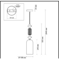 Подвесная люстра Odeon Light Classic 4861/1A - Превью изображения №2 — Интернет-магазин ПроЗаказ