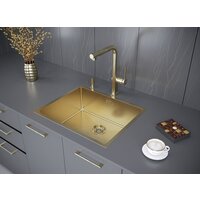Кухонная мойка Paulmark Next 54 Uni PM215444-BG (золото/брашированное золото) - Превью изображения №8 — Интернет-магазин ПроЗаказ