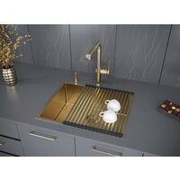 Кухонная мойка Paulmark Next 54 Uni PM215444-BG (золото/брашированное золото) - Превью изображения №9 — Интернет-магазин ПроЗаказ