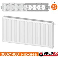 Стальной панельный радиатор Valfex Steel Universal VC 22 300х1400 VF.VC.22.300.1400 (с нижним подключением) - Превью изображения №2 — Интернет-магазин ПроЗаказ