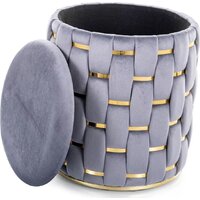 Пуфик Signal Tiara Velvet (серый) - Превью изображения №2 — Интернет-магазин ПроЗаказ