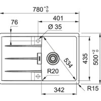 Кухонная мойка Franke Centro CNG 611/211-78 Fragranite 114.0639.683 (белый) - Превью изображения №2 — Интернет-магазин ПроЗаказ