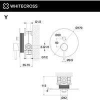 Смеситель Whitecross Y1235CPB (брашированная медь) - Превью изображения №3 — Интернет-магазин ПроЗаказ