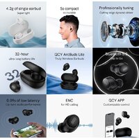Наушники QCY ArcBuds Lite (черный) - Превью изображения №8 — Интернет-магазин ПроЗаказ