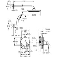 Душевая система  Grohe Start Edge 25293000 - Превью изображения №4 — Интернет-магазин ПроЗаказ
