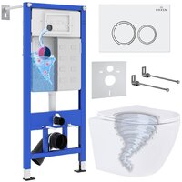 Roxen Antares Tornado в комплекте с инсталляцией StounFix Dual Fresh 6 в 1 968335 (кнопка: белый глянцевый)