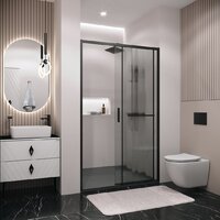 Душевая дверь Grossman Style 130x195 100.K33.05.130.21.02 (черный матовый/стекло шиншилла) - Превью изображения №8 — Интернет-магазин ПроЗаказ