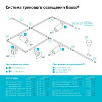 Трековый светильник Gauss TR074 - Превью изображения №12 — Интернет-магазин ПроЗаказ