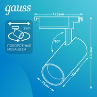 Трековый светильник Gauss TR074 - Превью изображения №13 — Интернет-магазин ПроЗаказ