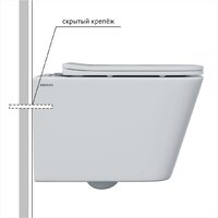 Унитаз подвесной Berges Wasserhaus Floe S Rimless + АТОМ 410 АТ-043368 (с сиденьем) - Превью изображения №5 — Интернет-магазин ПроЗаказ
