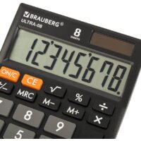 Бухгалтерский калькулятор BRAUBERG Ultra-08-BK 250507 (черный) - Превью изображения №7 — Интернет-магазин ПроЗаказ