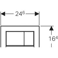 Панель смыва Geberit Sigma 30 115.883.KJ.1 (белый/глянцевый хром) - Превью изображения №2 — Интернет-магазин ПроЗаказ
