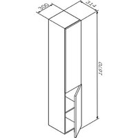  AM.PM Шкаф-пенал Gem M90CHR0306HF - Превью изображения №8 — Интернет-магазин ПроЗаказ