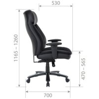 Офисное кресло CHAIRMAN CH414 (экокожа/ткань черный) - Превью изображения №5 — Интернет-магазин ПроЗаказ