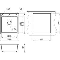 Кухонная мойка Granula GR-4651 (базальт) - Превью изображения №3 — Интернет-магазин ПроЗаказ