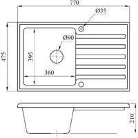 Кухонная мойка БелЭворс Styl L (черный) - Превью изображения №2 — Интернет-магазин ПроЗаказ