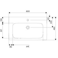 Умывальник Kolo Modo 80x48.5 [L31980] - Превью изображения №3 — Интернет-магазин ПроЗаказ