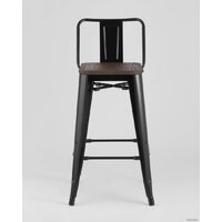 Стул Stool Group Tolix Wood со спинкой YD-H765E-W LG-01 (черный глянцевый/темное дерево) - Превью изображения №3 — Интернет-магазин ПроЗаказ