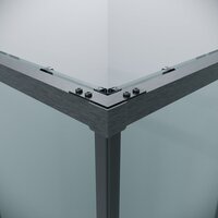 Душевой уголок Grossman Galaxy 90x80x195 300.K33.01.9080.42.00 (графит сатин/прозрачное стекло) - Превью изображения №4 — Интернет-магазин ПроЗаказ