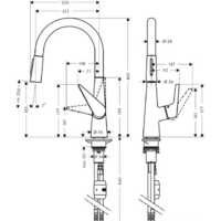 Смеситель Hansgrohe Talis S 72813800 (нержавеющая сталь) - Превью изображения №2 — Интернет-магазин ПроЗаказ