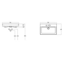 Умывальник Sanovit Stance 70x45.5 - Превью изображения №2 — Интернет-магазин ПроЗаказ