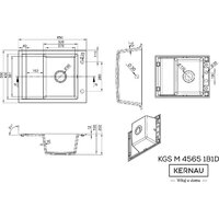 Кухонная мойка Kernau Kgs M 4565 1B1D Graphite - Превью изображения №2 — Интернет-магазин ПроЗаказ