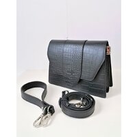 Женская сумка Souffle 249 2495001 (черный кайман эластичный) - Превью изображения №4 — Интернет-магазин ПроЗаказ