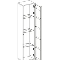 Шкаф-пенал НК-Мебель Point Тип-41 (черный/черный глянец) - Превью изображения №3 — Интернет-магазин ПроЗаказ