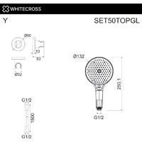 Душевой гарнитур  Whitecross SET50TOPGL (золото) - Превью изображения №2 — Интернет-магазин ПроЗаказ