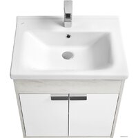  Акватон Тумба Флай 60 с умывальником Миранда 60 (дуб белый/дуб крафт) - Превью изображения №2 — Интернет-магазин ПроЗаказ