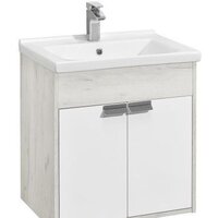 Акватон Тумба Флай 60 с умывальником Миранда 60 (дуб белый/дуб крафт)