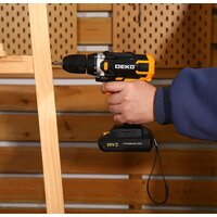 Дрель-шуруповерт Deko DKCD20V 080-1009 (с 2-мя АКБ, кейс, оснастка) - Превью изображения №5 — Интернет-магазин ПроЗаказ