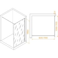 Душевая стенка RGW WA-002G 35100211-16 110 (золото/прозрачное стекло) - Превью изображения №2 — Интернет-магазин ПроЗаказ