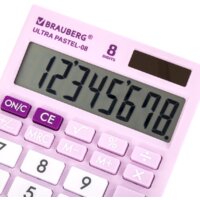 Бухгалтерский калькулятор BRAUBERG Ultra Pastel-08-PR 250516 (сиреневый) - Превью изображения №7 — Интернет-магазин ПроЗаказ