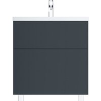 AM.PM Тумба под умывальник Gem 75 M90FSX07522GM32 (2 ящика, графит)