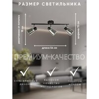 Припотолочная люстра Aitin Pro НПБ 02-3x40-102 1434/3 (черный/хром) - Превью изображения №11 — Интернет-магазин ПроЗаказ