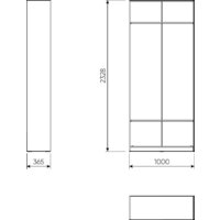 Шкаф-купе Mio Tesoro Макс 100x36x233 2.06.07.260.1 (белый) - Превью изображения №3 — Интернет-магазин ПроЗаказ
