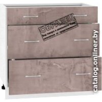 Шкаф напольный Кортекс-мебель Корнелия Лира НШ80р3ш без столешницы (венге) - Превью изображения №2 — Интернет-магазин ПроЗаказ