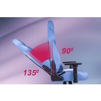 Игровое (геймерское) кресло Thermaltake V Comfort (синий/белый) - Превью изображения №8 — Интернет-магазин ПроЗаказ