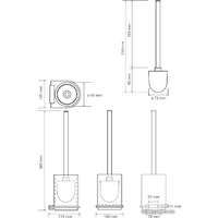 Ершик для унитаза Bemeta Galla 108113010 - Превью изображения №2 — Интернет-магазин ПроЗаказ