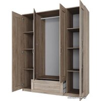 Шкаф распашной Mio Tesoro Сириус 4-х створчатый 1 ящик с 2-мя зеркалами 2.02.01.042.3 (дуб сонома) - Превью изображения №3 — Интернет-магазин ПроЗаказ