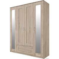 Mio Tesoro Сириус 4-х створчатый 1 ящик с 2-мя зеркалами 2.02.01.042.3 (дуб сонома)