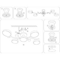 Припотолочная люстра Ambrella light FL4834/5 WH - Превью изображения №10 — Интернет-магазин ПроЗаказ